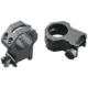 Weaver 1in Four Hole Skeleton Rifle Scope Rings, 2X High, Matte Black - 48363
