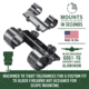 Weaver 1in. High gh Bracket &amp; Rings