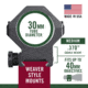 Weaver 30mm Tactical Rings, Medium, Matte 48356