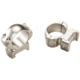 Weaver Cross Lock Rifle Scope Rings, 1in, High, Silver 49322
