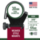 Weaver Detachable Top Mount Rifle Scope Rings, Matte Black, 30mm, Low, 49121