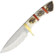 Westmark Knife, 10.25in Overall, 5in Satin SS Drop Point, Stag Bone Handle, Brass Guard, Brown Leather Sheath, WM012