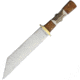 Westmark Seax Rosewood/Stag Knife, 13.5in Overall, 8.5in Satin SS Blade, Brass Guard, Rosewood And Stag Bone Handle, Brown Leather Sheath, WM014 / SM1077