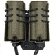 Wilder Tactical Evolution Double Pistol Pouch Offset MOLLE, Left, UAB Molle Clip, Ranger Green, EVODUPRGOLHM