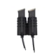 Wilder Tactical Evolution Universal Extended Double Pistol Magazine Pouch Belt Mount, UAB Belt Clip, Black, EVOEXDUPBKBC