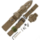 Wildsteer Dague SAS Dagger, 10.63in Overall, 5.5in Black Double Edge Bohler N690 SS Dagger Blade, Tan Tactipren Handle, Tan Nylon Sheath, SAS3115