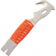 Wildsteer K-Safe Multi Rescue Tool, 7.5in Overall, SS, Orange Cord Wrapped Handle, Belt/Cord Cutter L Pry Bar L Oxygen Wrench L Glass Breaker, Orange Kydex Sheath, KSA.22