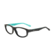Wiley X Bounce Safety Glasses, Black/ Atlantis Blue Frame, No Polarized Lens YFBNC02