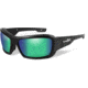 Wiley X Knife Sunglasses,Matte Black Frame,Polarized Emerald Mirror Lens WXCCKNI07