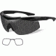 Wiley X WX Talon Sunglasses - Matte Black Frame w/ 2 Lens Package (Smoke Grey, Clear) w/ RX Insert CHTAL1RX