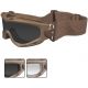 Wiley X Spear Goggle - 2 Lens - Smoke Grey,Clear Lens / Tan Frame, SP29T