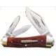 Winchester Knives 3 3/4in, 3 Blade Spline Back Serpentine Whittler w/ Burnt Orange Bone Handle W 18 39118