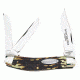 Winchester Knives 3 3/4in, 3 Blade Three Backspring Whittler w/ Stag Delrin Handle, Box W 40 14088 B