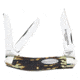 Winchester Knives 3 3/4in, 3 Blade Three Backspring Whittler w/ Stag Delrin Handle, Clam Pack W 40 14088 C