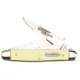 Winchester Knives 3 7/8in, 2 Blade Buckstag Muskrat w/ Two Clip Blades, Yellow Delrin Handle, Clam Pack W 40 14027 YC