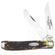 Winchester Knives 3 7/8in, 2 Blade Trapper w/ Stag Delrin Handle and Winchester Oval Stamped Shield, Box W 40 14084 B