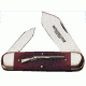 Winchester Knives 4 1/2in, 2 Blade Rope Sunfish Pattern w/ Burnt Orange Bone Handle, Rifle Shield W 15 29110 1/2