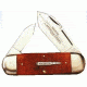 Winchester Knives 4 1/4in, 2 Blade Sunfish Pattern w/ Burnt Orange Bone Handle, Cartridge Shield W 18 29112