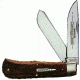 Winchester Knives 4 7/8in, 2 Blade Large Trapper w/ Burnt Orange Handle, Cartridge Shield W 18 29103