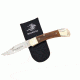 Winchester Knives 5in, 1 Blade Lockback w/ Wood Handle,Wood and Brass Bolsters and Nylon Pouch W 40 14090 C