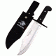 Winchester Knives Bowie Knife 9 1/2in Blade w/ Embroidered Heavy Duty Nylon Sheath, Clam Pack W 40 14030 C