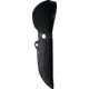 Wood Jewel Child's First Knife, 7.25in Overall, 3in Carbon Steel Blunt Tip Blade, Black Plywood Handle, Leather Sheath, 23PP_ENSI BLACK