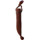 Wood Jewel Child's Knife, 6.5in Overall, 2.25in Carbon Steel Blunt Tip Blade, Curly Birch Handle, Leather Sheath, 23L