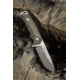 WOOX Rock 62 Fixed Blade Knife, 4.25 in, Drop Point, Stonewashed, Sleipner Steel Blade, Engraved German Micarta Handle, BU.KNF001.06