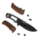 WOOX Rock 62 Fixed Blade Knife, 4.25 in, Drop Point, Mil-Spec Grey, Sleipner Steel Blade, Engraved American Walnut Handle, BU.KNF001.02
