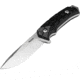 WOOX Rock 62 X-GRIP Fixed Blade Knife, 4.25in, Stonewashed, Drop Point, Black, BU.KNF001.14