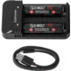 Z-Bolt Rechargeable 18650 Batteries &amp; 2x Slot Chargers for High Discharge Flashlights, Weapon Lights, &amp; Illuminators, BATTS-2x-18650-CHRG