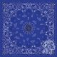 Zan Headgear Bandanna, Cotton, Navy Paisley B002