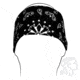 Headband, Polyester, Black Paisley, One Size Fits Most