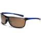 Zeal Optics Backyard Sunglasses, Black + Blue Gloss Frame and Polarized Dark Grey Lens 10061
