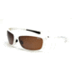 Zeal Optics Backyard Sunglasses, White Gloss Frame and Polarized Dark Grey Lens 10059