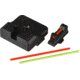 ZEV Technologies Sight Set,.215,Fiber Optic Front,Combat v2 Black Rear SIGHT.SET-215-FO-COM2-B