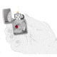 Zippo Armor Poker Chip Design Lighter w/ Click, Silver, One Size, 49058