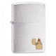 Zippo Brass Emblem Lighter, Brushed Chrome 29102