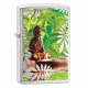 Zippo Buddha Lighter, Brushed Chrome 29058