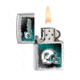 Zippo NFL Classic Style Lighter - Miami Dolphins, Brushed Chrome 28207