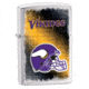 Zippo NFL Classic Style Lighter - Minnesota Vikings, Brushed Chrome 28227