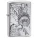 Zippo Something Patriotic Classic Lighter, Brushed Chrome 20895