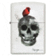 Zippo Spazuk Skull Design Matte Pocket Lighter, White, 29644