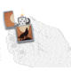 Zippo Woodchuck USA Howling Wolf Lighter w/ Click, Silver, One Size, 49043