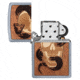 Zippo Woodchuck USA Skull &amp; Snake Lighter w/ Click, Silver, One Size, 49042