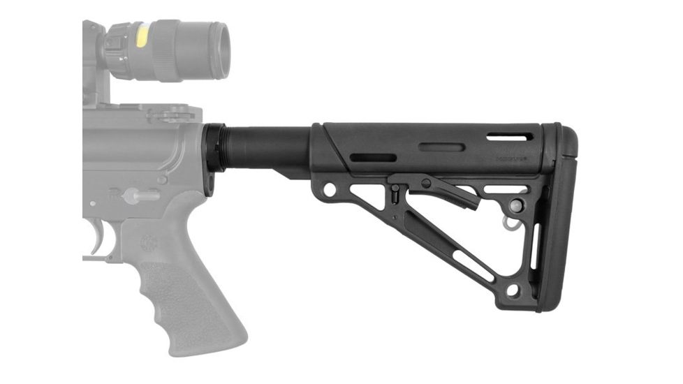 Hogue AR15/M-16 OM Mil-Spec Collapsible Buttstock, Black, 15045