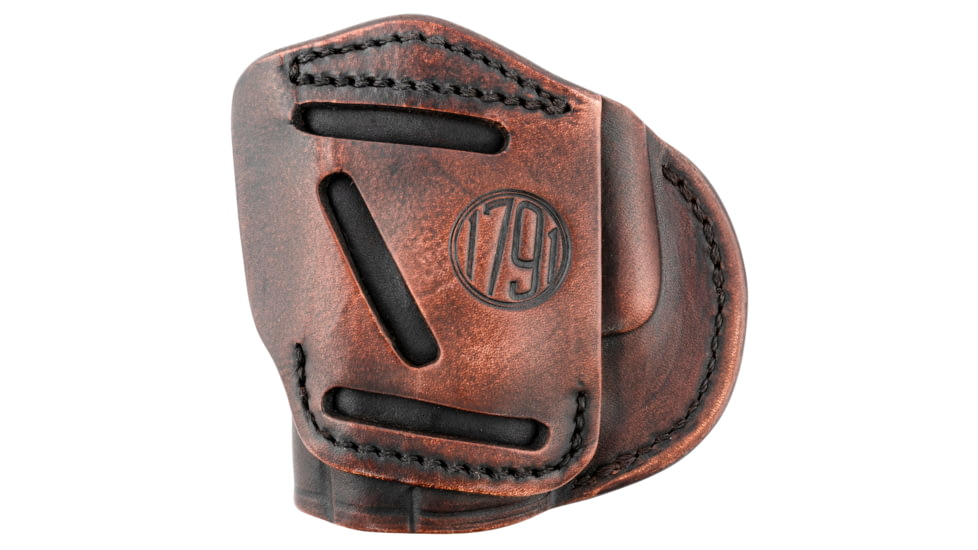 1791 Gunleather 4 Way Concealment and Belt Leather Holster, CZ 75/75B /Glock 22/23/26/27/28/29/30/33/39, Right Hand, Size 04, Vintage, 4WH-4-VTG-R