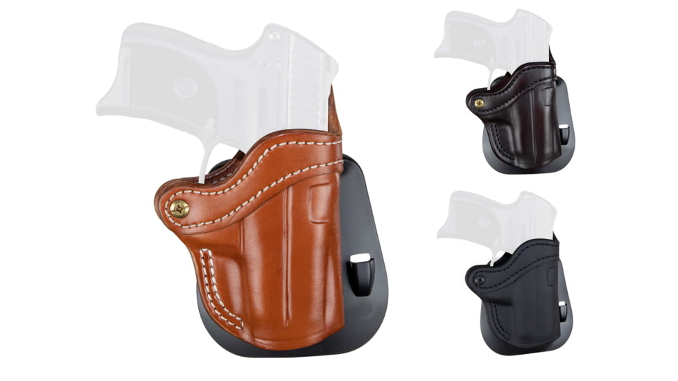 1791 Gunleather Compact Paddle Holster, Right Hand, Classic Brown, Signature Brown, Stealth Black