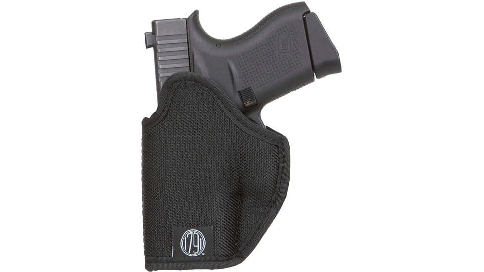 1791 Gunleather Premium Ballistic Nylon Size 3 IWB Holster, 1911 3in/ Bersa Thunder 380/ Glock 42/43/43X, Left Hand, Black, PNIWB3BLKL