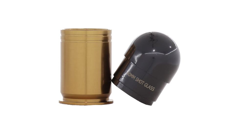 2 Monkey Trading 40mm Grenade Shot Glass, 2oz, Brass, SH40OD